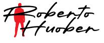Logo con scritta Roberto Huober su una sagoma di un modello